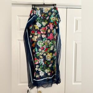 Kate Spade Scarf - Flower Bed Print. NWT.  72” X 24”